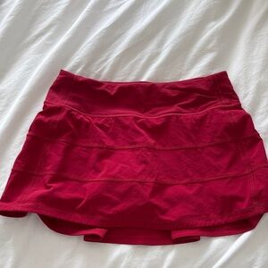 Lululemon athletica berry red tennis skirt